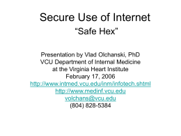 Secure Use of Internet - Virginia Commonwealth University