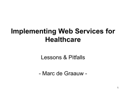 Implementing Web Services for Healthcare