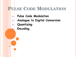 Pulse Code Modulation - Welcome to EEE3223 Wikidot site