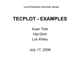 TECPLOT - EXAMPLES