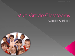 Multi-Grade Classrooms
