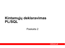 Declaring PL/SQL Variables