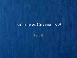 Doctrine and Covenants 20