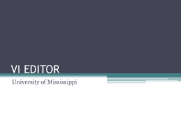 Text Editors - University of Mississippi