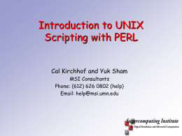 PowerPoint Presentation - Introduction to UNIX Scripting
