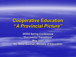 The Face of Cooperative Education 2005