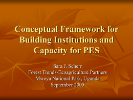 Conceptual Framework for Building Institutions and