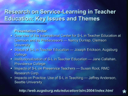 PowerPoint Presentation - ISLRC 2004 Panel Presentation