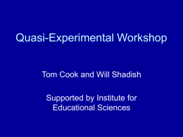 Quasi-Experimental Workshop