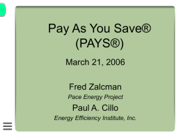 Pay As You Save™