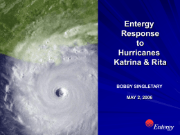 Entergy Response to Hurricanes Katrina & Rita