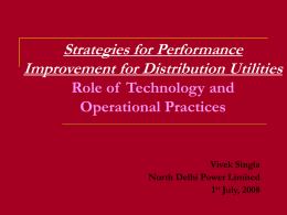 Strategies for Performance Improvement for Distribution