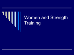 Women and Strength Training