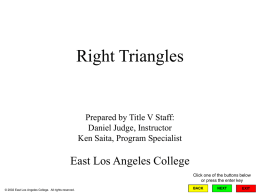 Right Triangles - Floyd County Public Schools