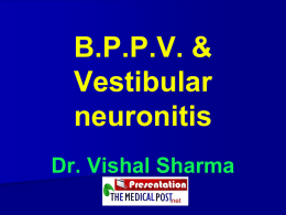 BPPV & vestibular neuronitis