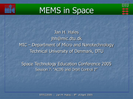 MEMS in Space - Yola