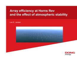 Analysis of array efficiency at Horns Rev and the effect