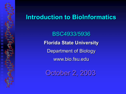 Genomics - Florida State University