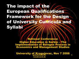 The impact of the European Qualifications Framework for
