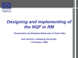 Designing NQF