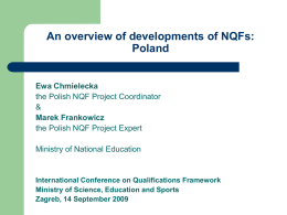 Development of NQF in Poland