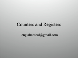 Counters and Registers - Abdullah Al