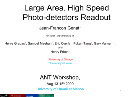 Large Area Fast Photodetectors Readout