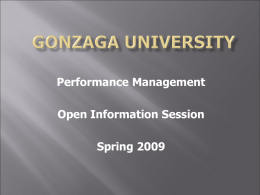 Training - Gonzaga University