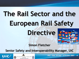 Diapositive 1 - International Rail Safety conference web site