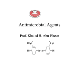 Antimicrobial Agents - Hashemite University