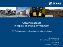 GV Gold - Canada Eurasia Russia Business Association