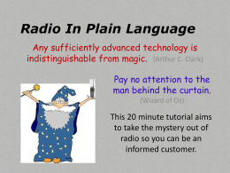 Radio In Plain Language