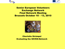 Senior European Volunteers Exchange Network Kick