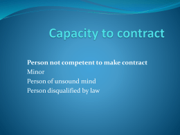 Capacity to contract - Chandigarh University