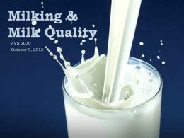 Milk Quality & Mastitis