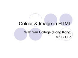 Colour in HTML