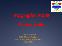 Imaging for Acute Appendicitis