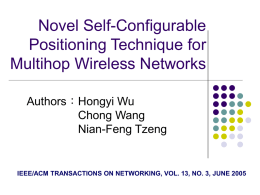Novel Self-Configurable Positioning Technique for Multi