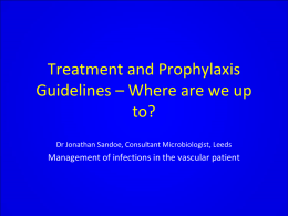 Infections in vascular surgery patients - UHSM