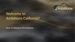 Welcome to Ambitions!