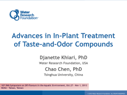 Advances in In-Plant Treatment of Taste-and