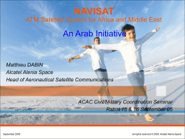 NAVISAT- ATM Satellite System for Africa and Middle East