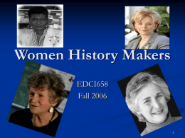 Women History Makers - Texas A&M University