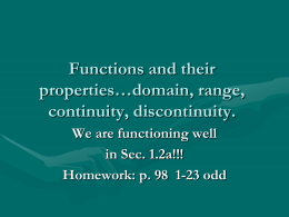 Functions and Their Properties