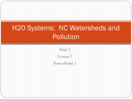 H20 Systems: NC Geography