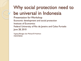 Why basic income for Indonesia