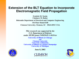 Extension of the BLT Equation
