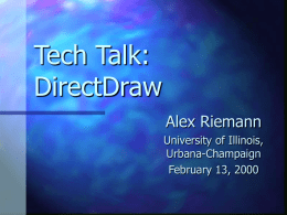 Tech Talk: DirectDraw