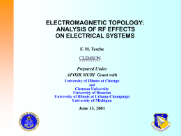 ELECTROMAGNETIC TOPOLOGY - University of Illinois at Chicago