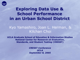 Exploring Data Use & School Performance in an Urban School